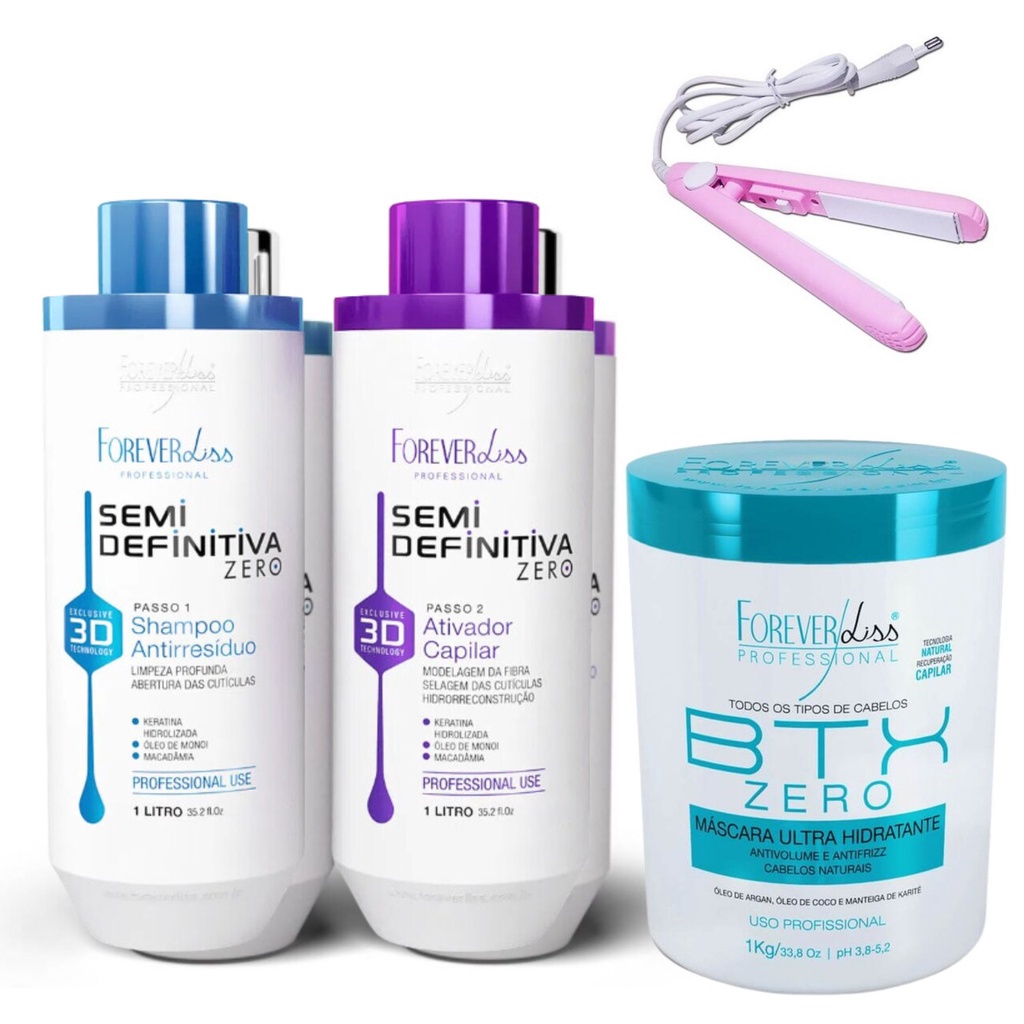 Kit Progressiva D Btx Zero K Mine Chapinha Forever Liss Shopee Brasil