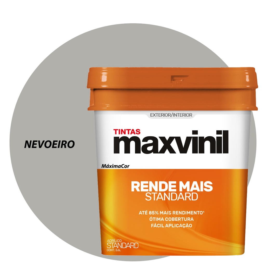 Tinta Para Parede Cinza Nevoeiro Rende Mais Maxvinil L Shopee Brasil