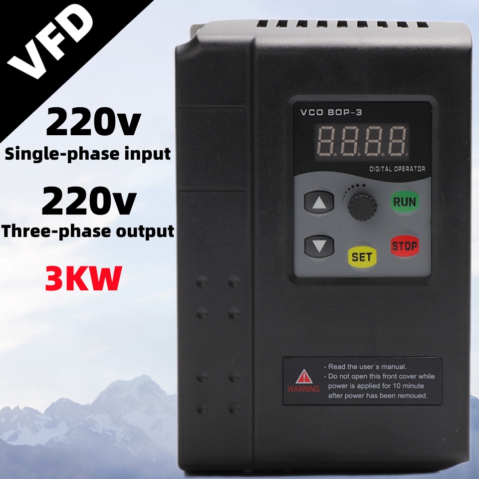 3kw VFD AC 220V unidade de frequência variável VFD conversor de