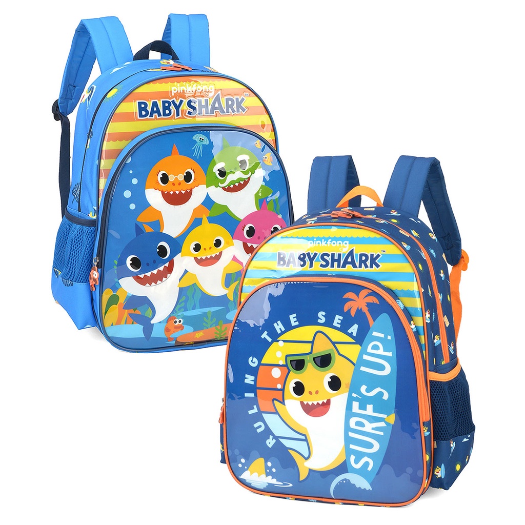 Mochila Escolar Infantil Costas Baby Shark Luxcel Shopee Brasil