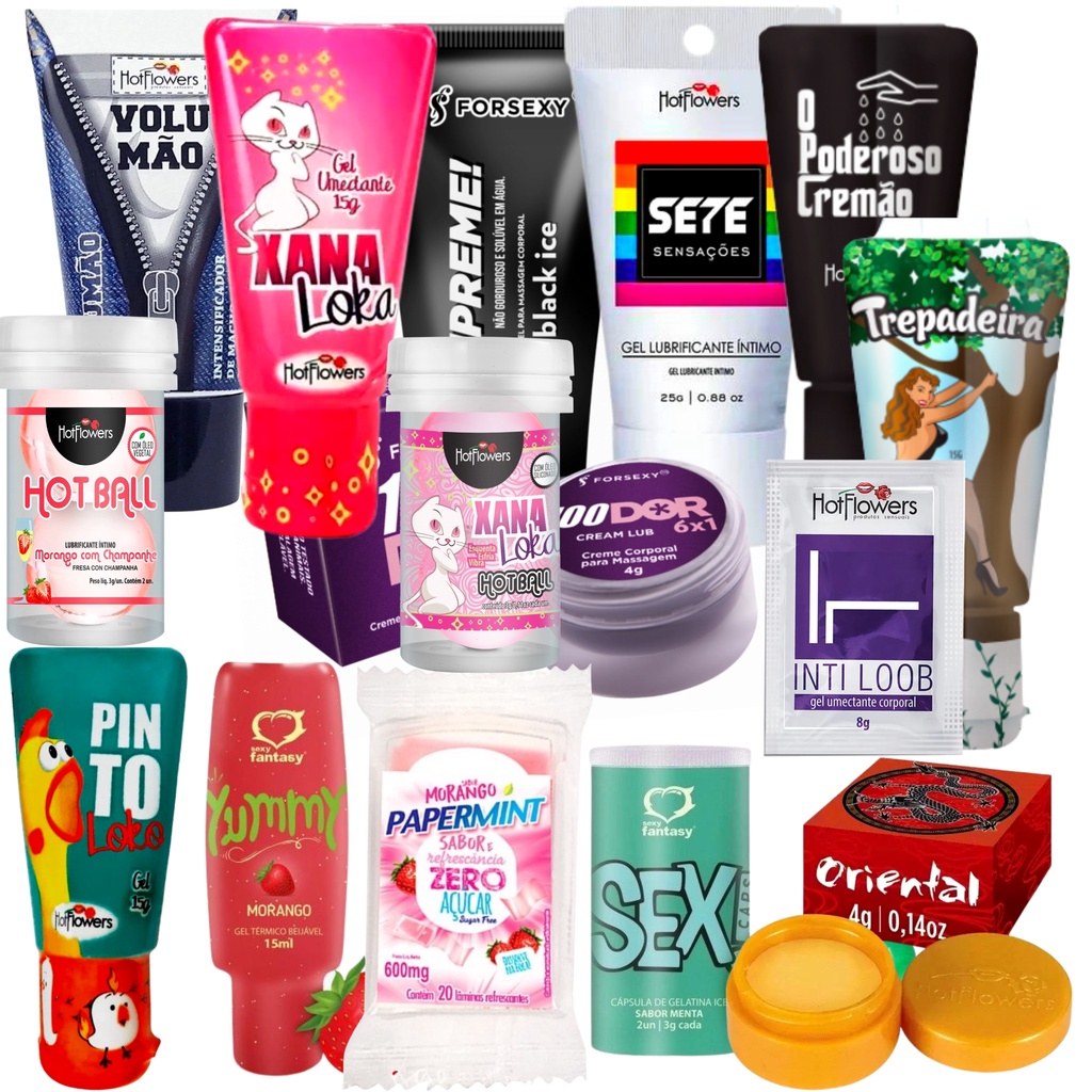 Kit sex shop 15 produtos gel Lubrificante íntimo Gel Lubrificante