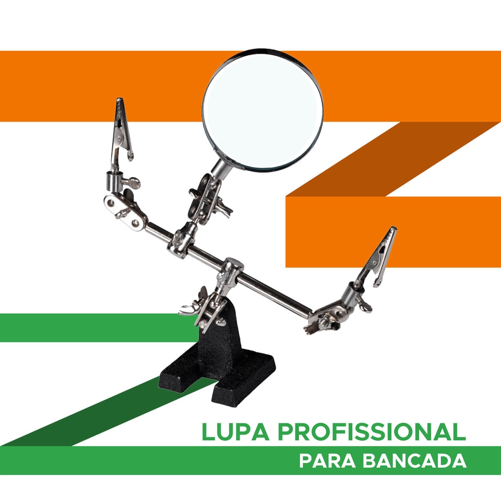 Lupa Mesa Bancada Lente Aumento Pin A Garras Esta O Solda Shopee Brasil