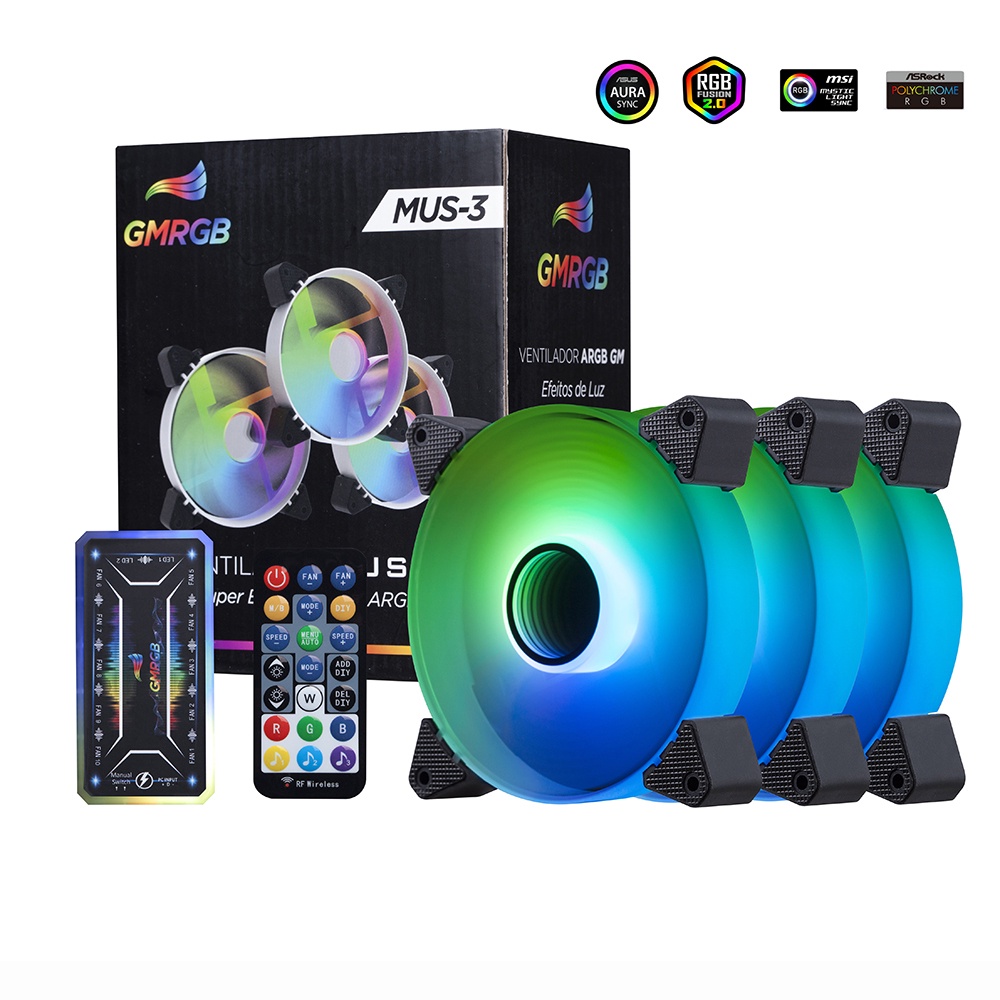 Gmrgb Kit Coolers Ventoinha De Mm Para Caixa De Computador Rgb