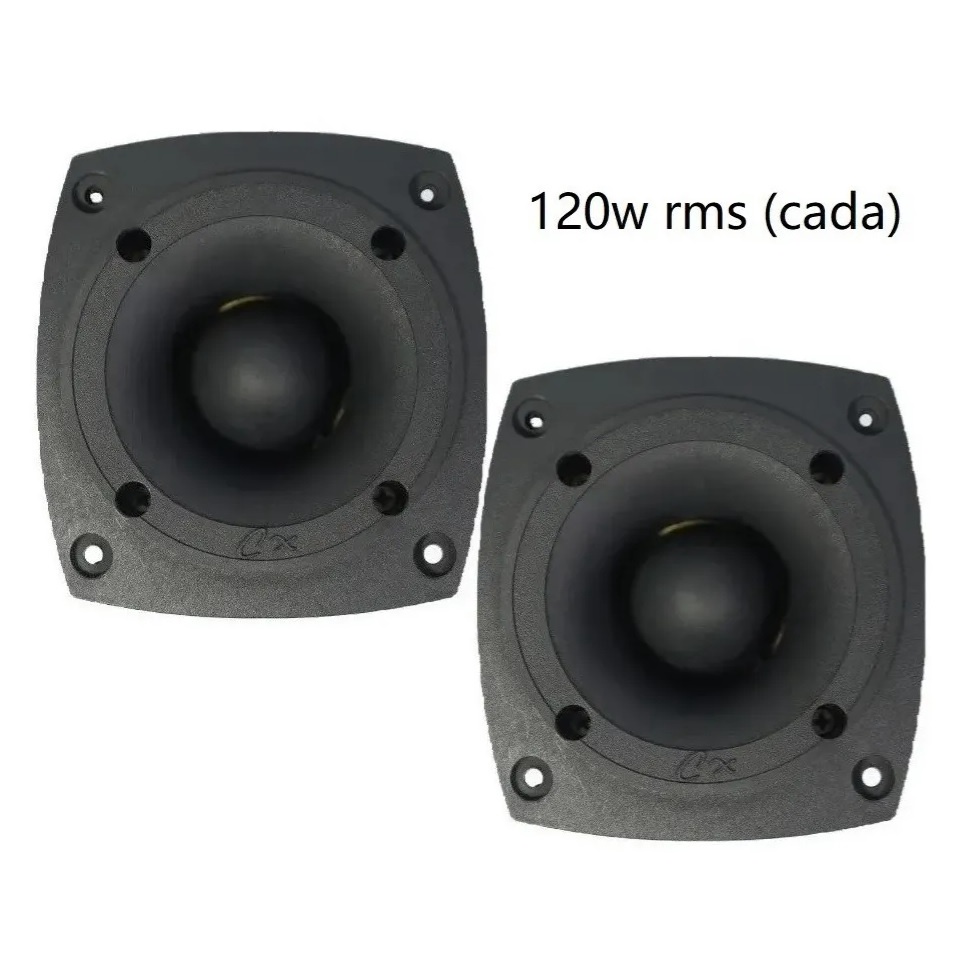 Kit 2 Super Tweeter Som Automotivo Profissional 120w Rms 8 Ohms Tuiter