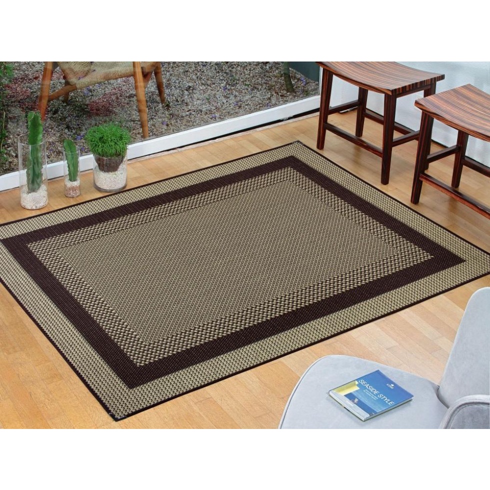 Tapete Para Sala Quarto Sisal Marrom Bege 2m X 1 50 Lancer Shopee Brasil