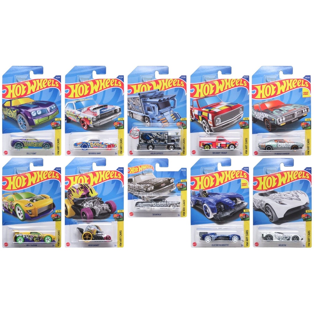 S Rie Hw Art Cars Completa Main Line Hot Wheels Shopee Brasil