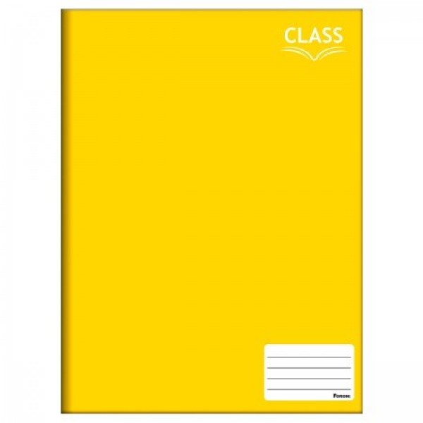 Caderno Brochurão Capa Dura 48 FLS Class Amarelo PCT C 10 Foroni