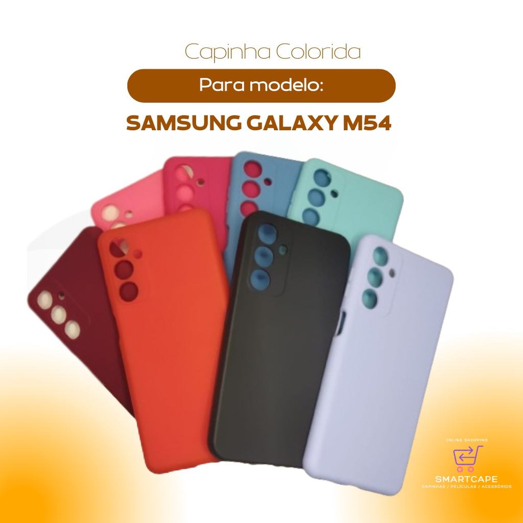 Capa Capinha Case Colorida Silicone Aveludada Samsung Galaxy M54