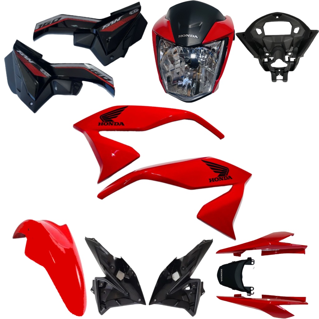 Kit Carenagem Cg Titan Para Cg Fan Vermelho