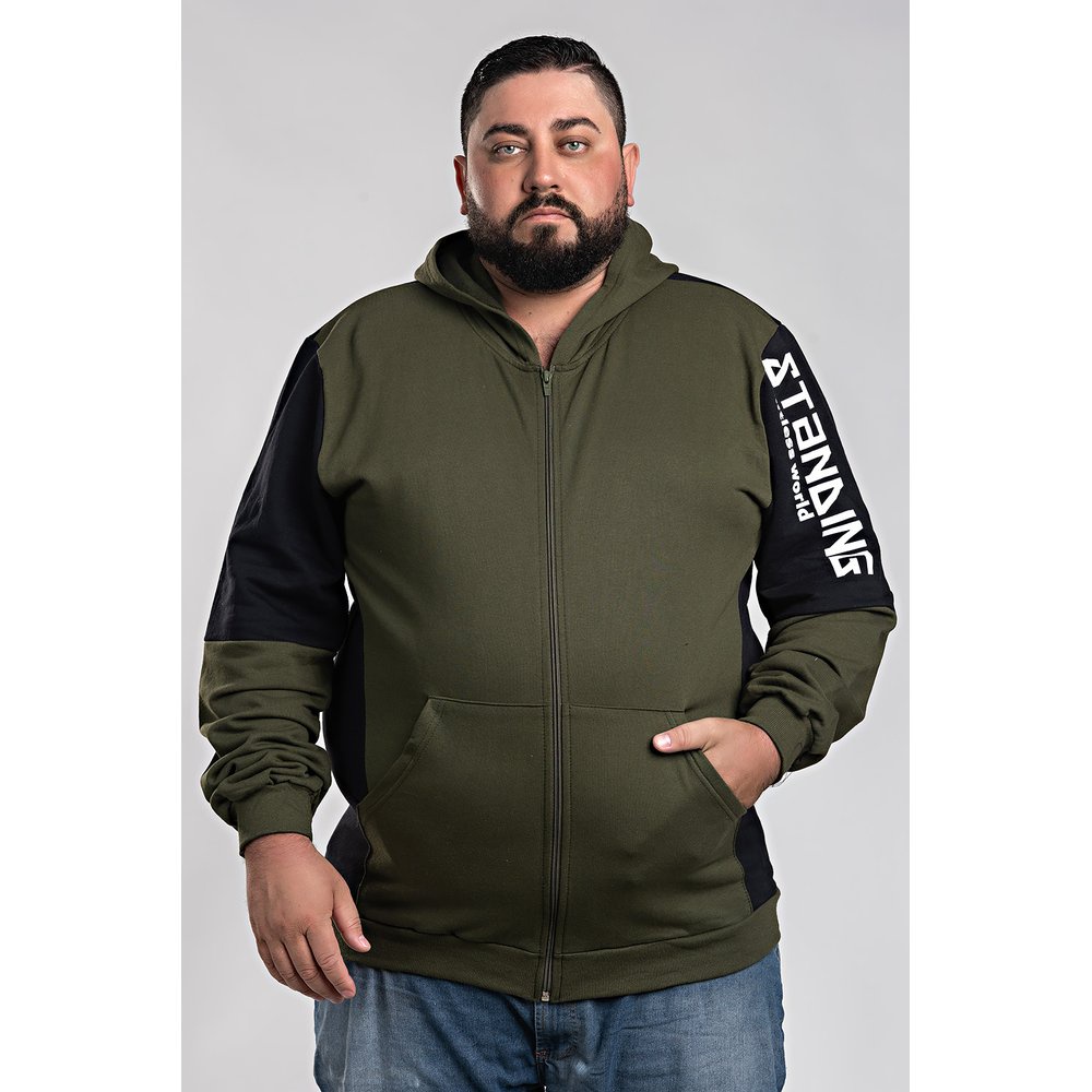 Jaqueta Masculina Plus Size Moletom Verde Shopee Brasil