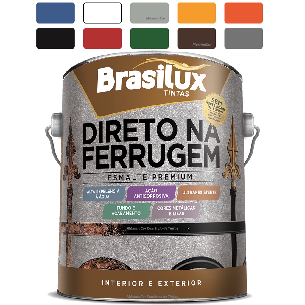 Tinta Esmalte Direto Na Ferrugem Brasilux L Shopee Brasil