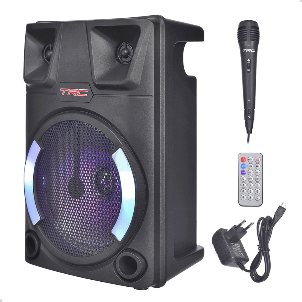 Caixa De Som Amplificada Trc X Led Bluetooth E Usb Tws W Rms