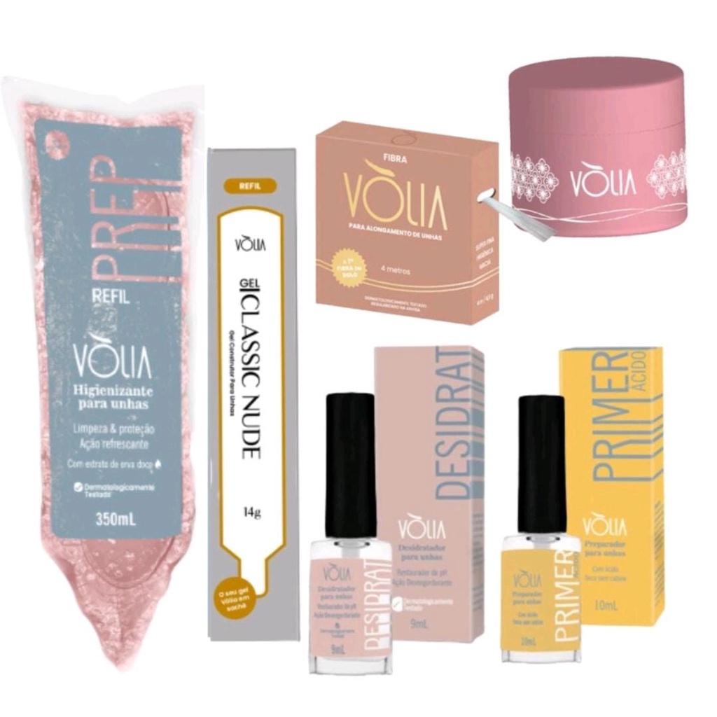 PREPARADORES VOLIA FIBRA DE VIDRO REFIL GEL NUDE POTE Shopee Brasil