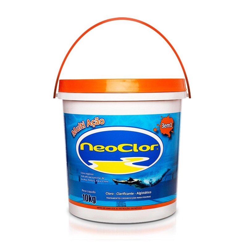 Cloro Organico Estabilizado Para Piscina Multi Acao 10Kg Neoclor