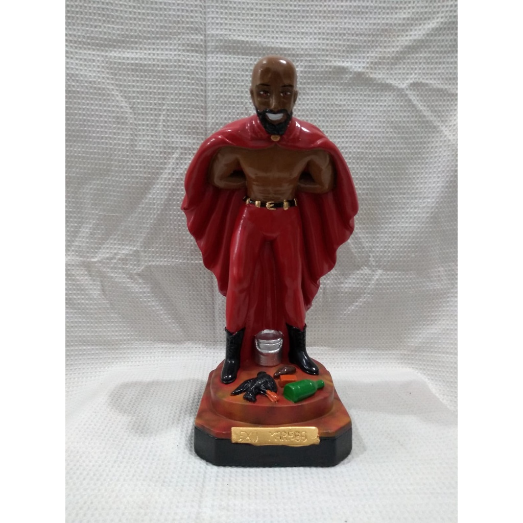 Imagem Exu Marabo Vermelho Escultura Gesso Estatua 35 Cm Shopee Brasil