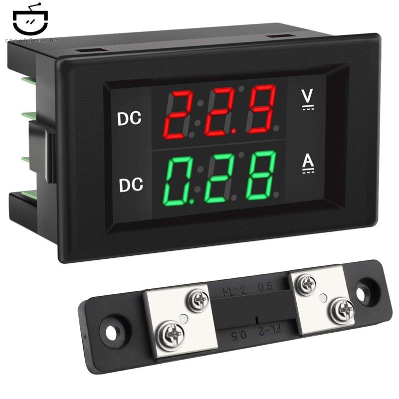 Visor Digital De 100V AC De Tensão De Duplo Display Amperímetro LED