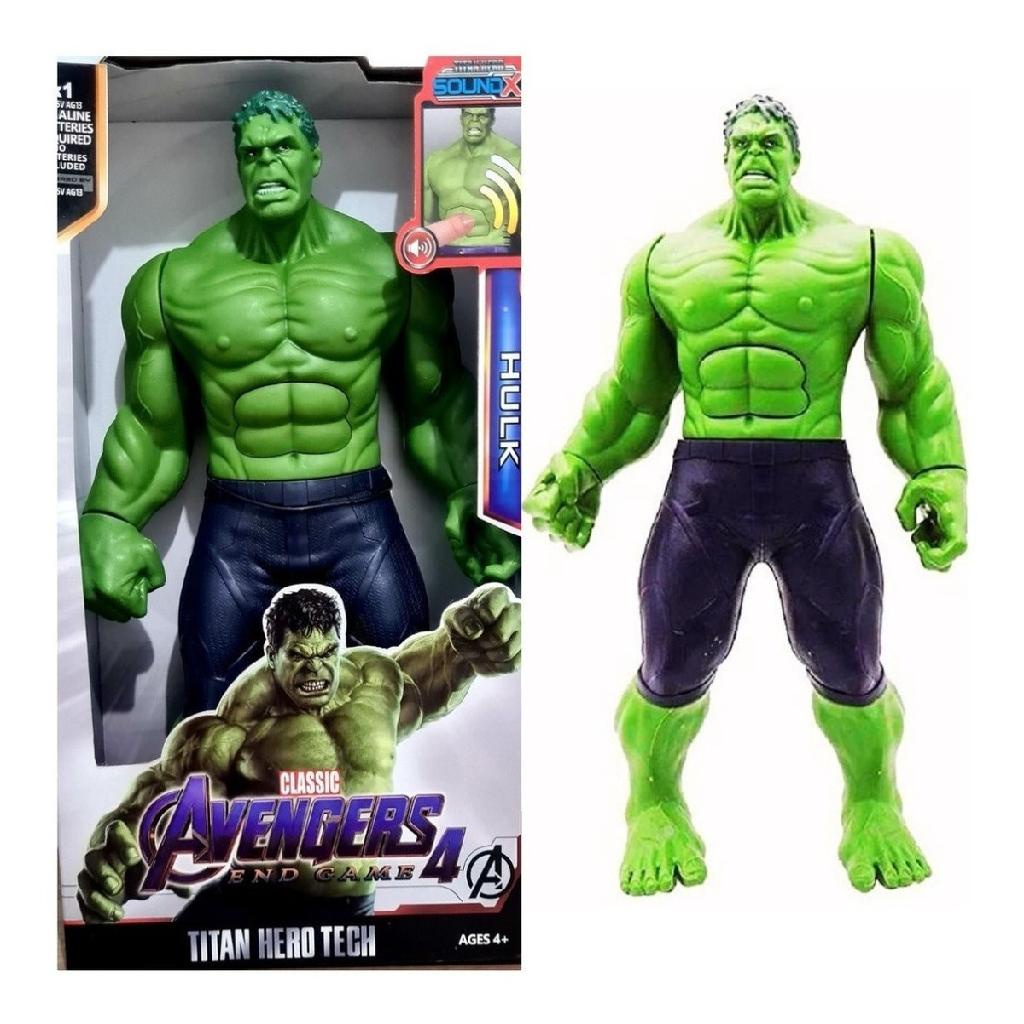 Bonecos Vingadores Hulk Articulado Avengers 30cm Som E Luz