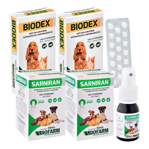 2 Sarniran 30ml 2 Biodex Comprimido Medicamento Corticoide Sarnas