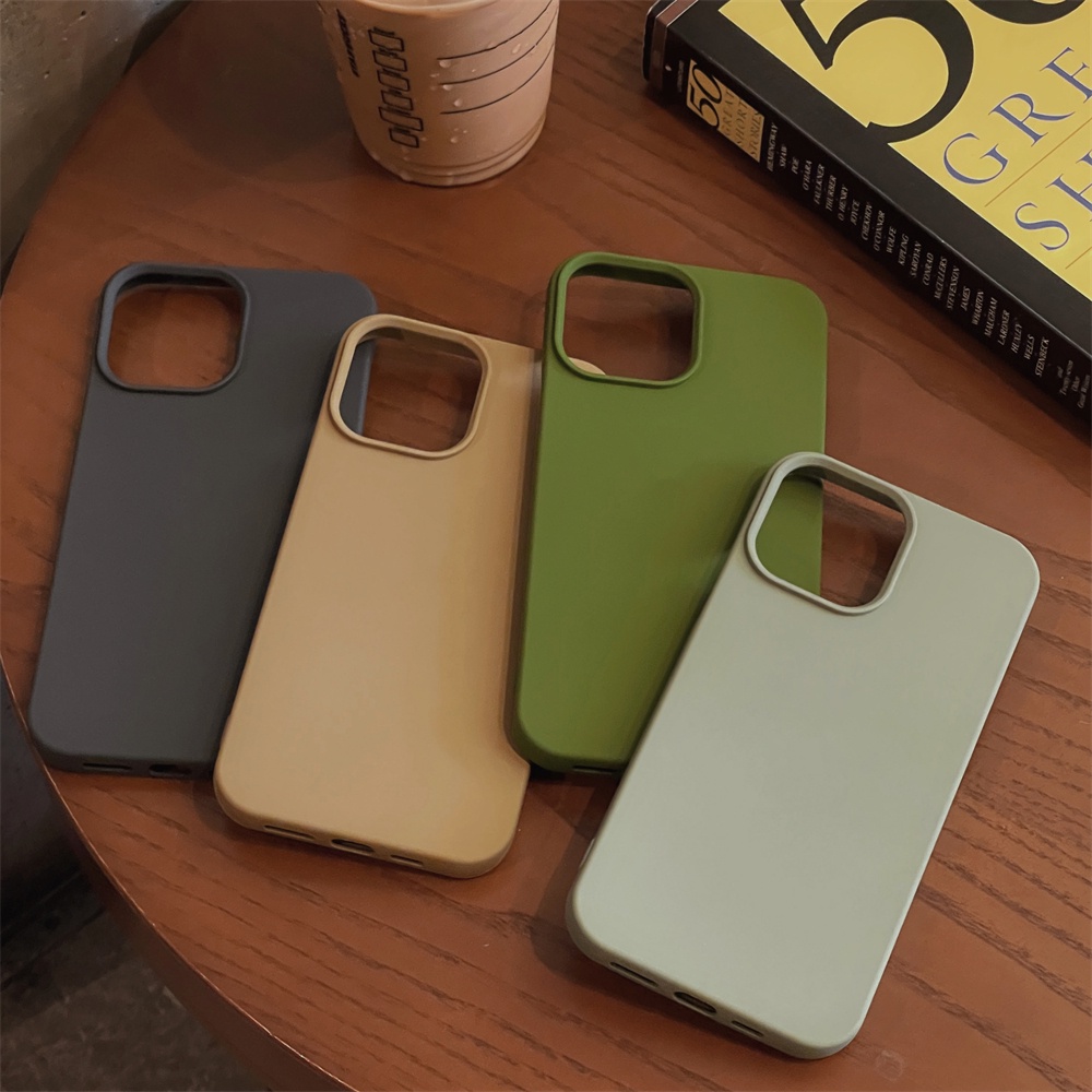 Capa Quadrada De Silicone Líquido Sem Moldura Para Telefone iPhone 14