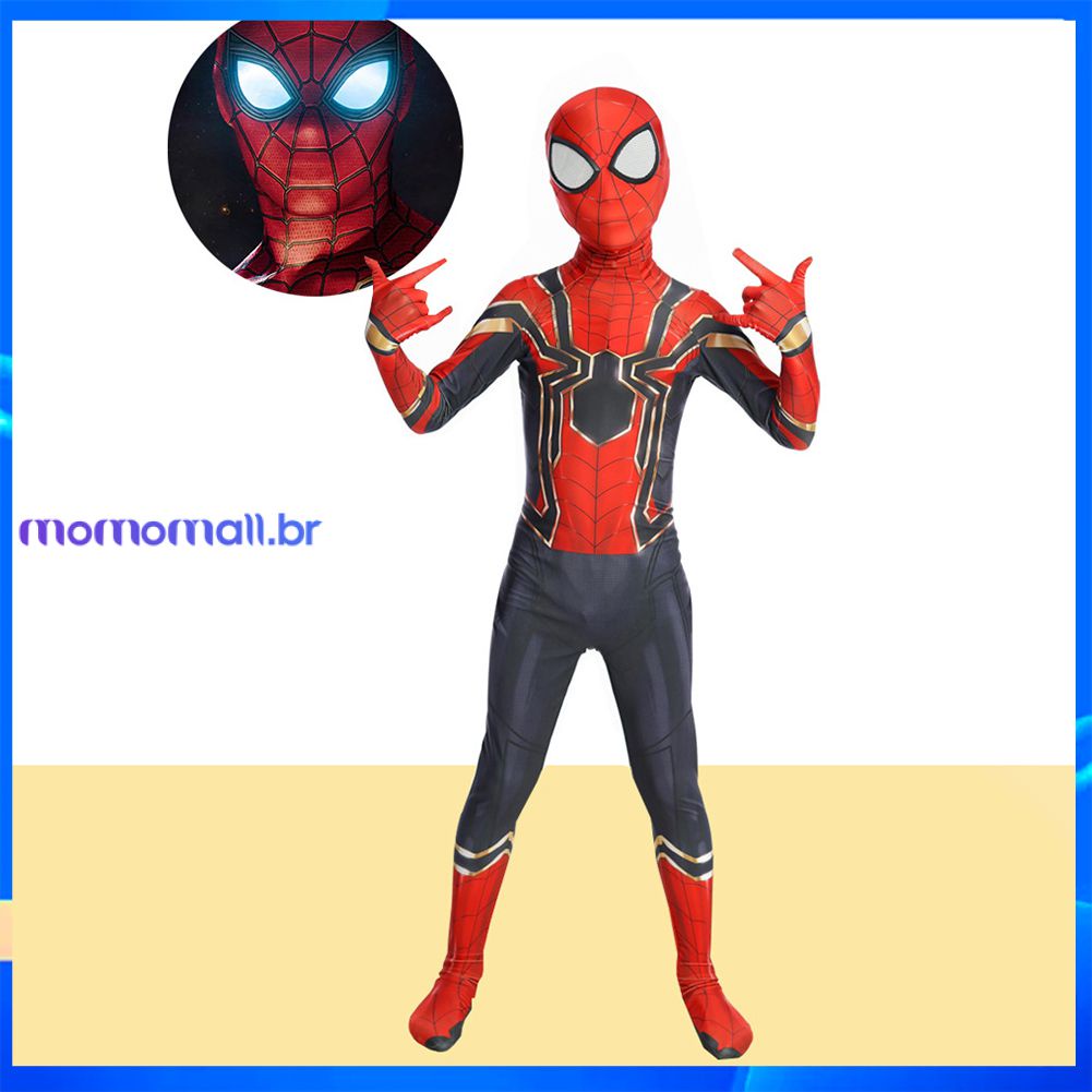 Spiderman Cosplay Traje Homem Aranha No Aranha Verso Miles Morales