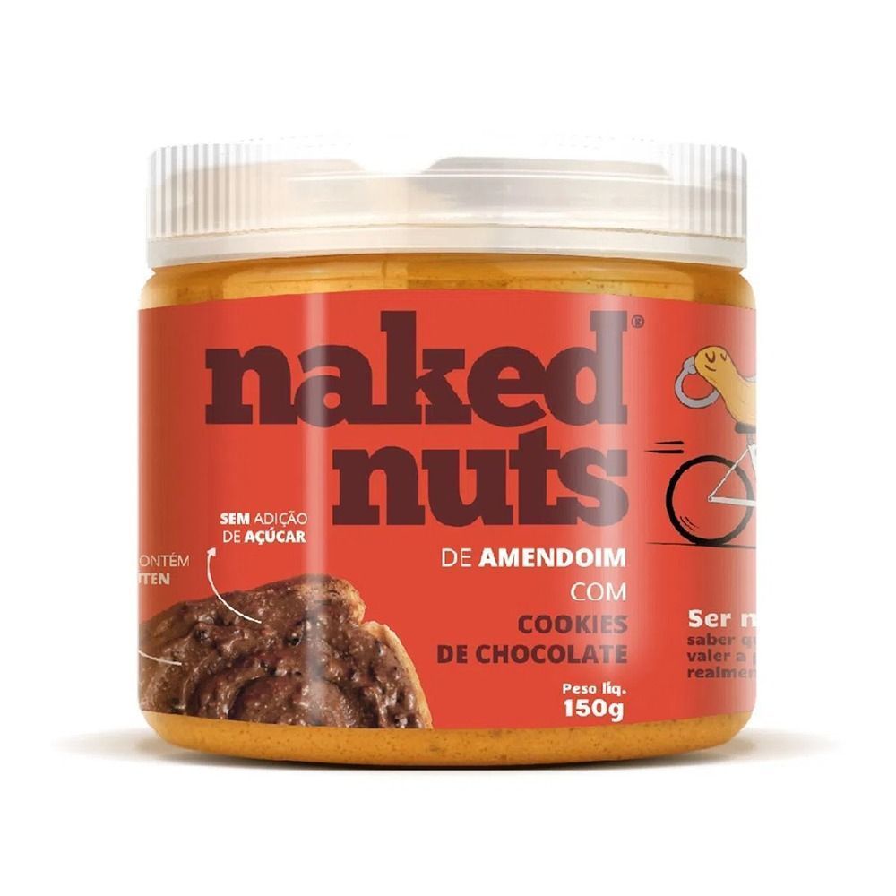 Pasta De Amendoim Cookies De Chocolate 150g Naked Nuts Shopee Brasil