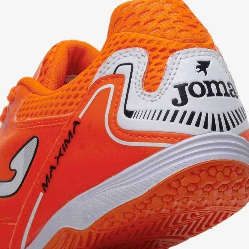 Chuteira De Futsal Joma Maxima Laranja E Branco Shopee Brasil