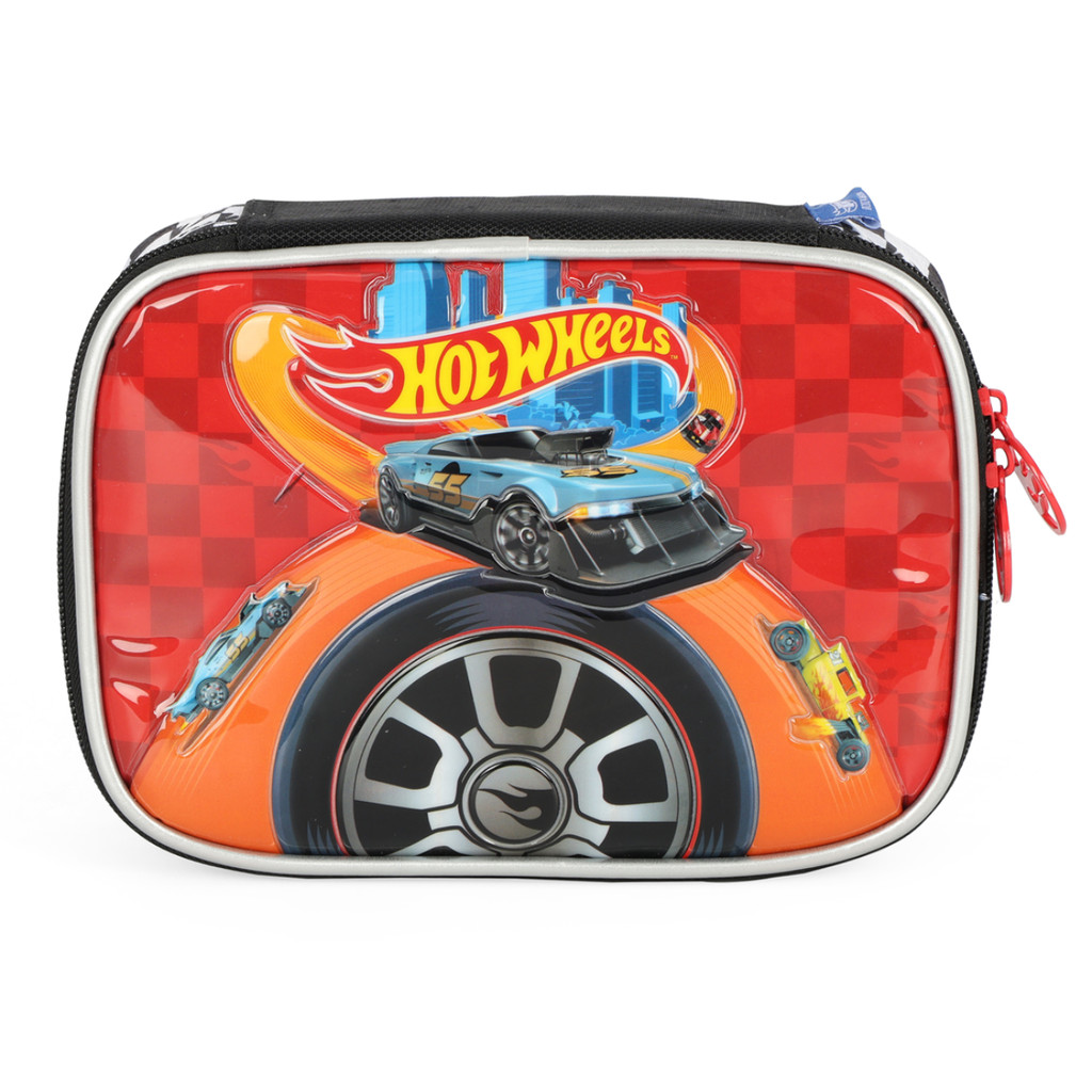 Estojo Box Escolar Infantil Hot Wheels 100 Pens Preto Luxcel Shopee
