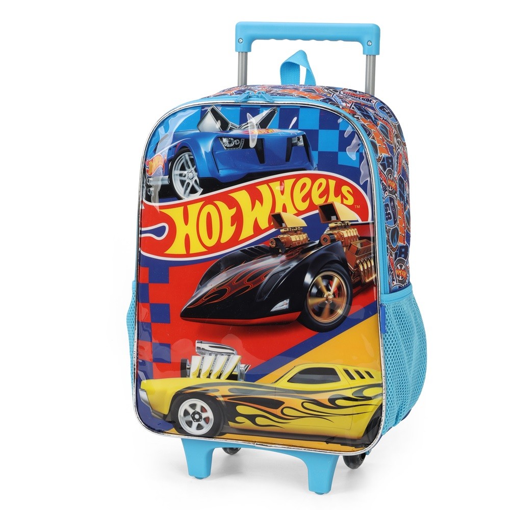 Mochila De Rodinhas Escolar Menino Hot Wheels Luxcel Shopee Brasil