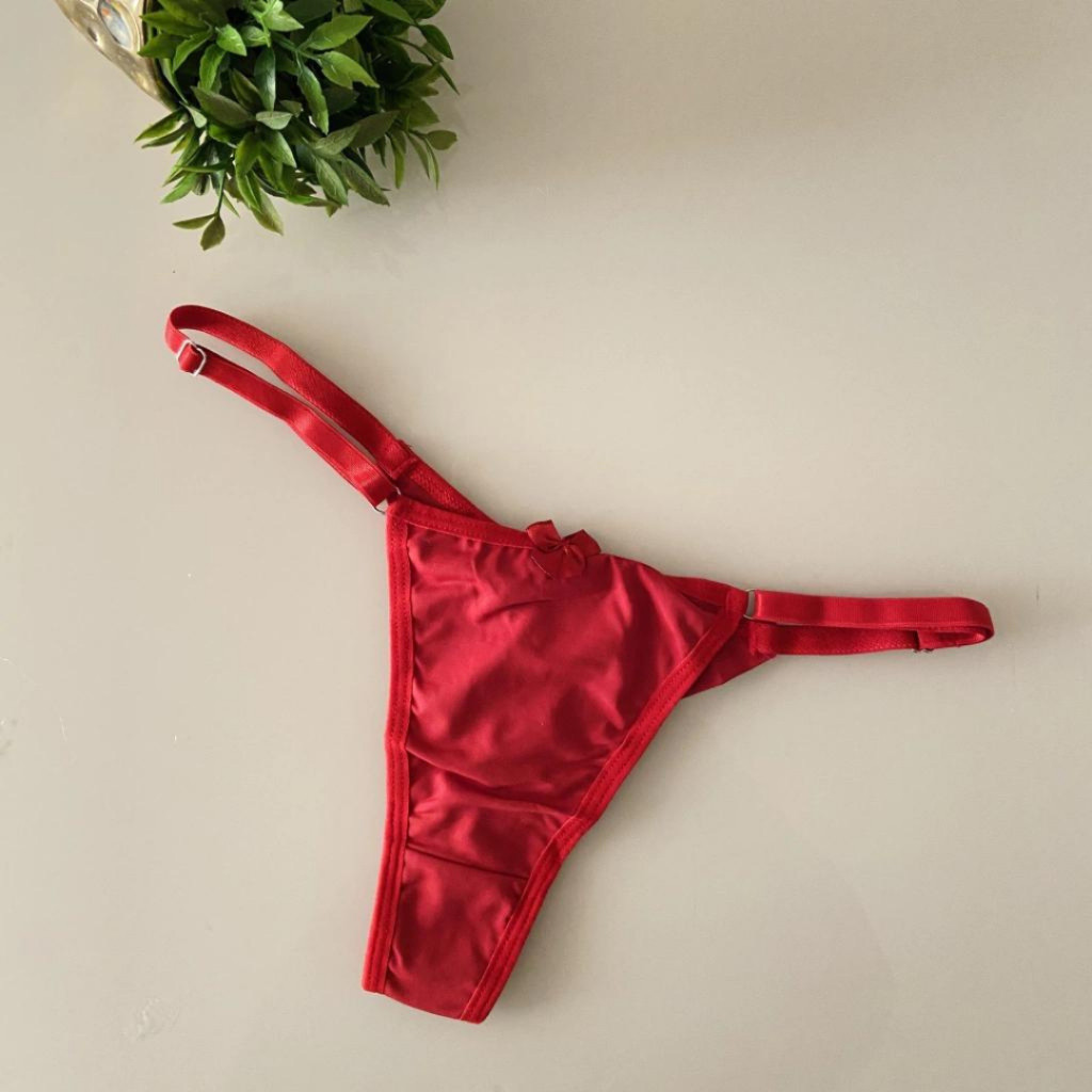 Kit C 5 Calcinha Microfibra Fio Dental Regulagem Lingerie Sexy Shopee