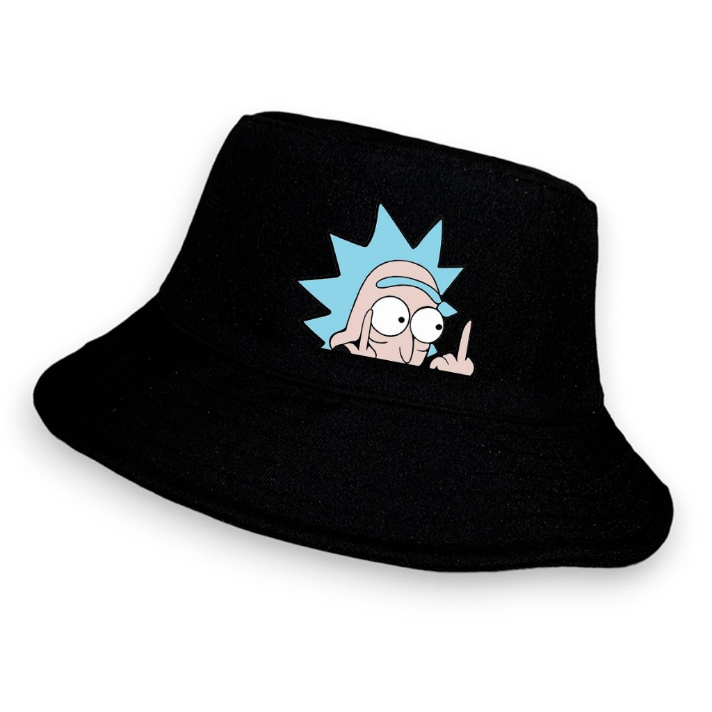 Bone Chapeu Bucket Hat Rick And Morty Fuck You Unissex Shopee Brasil