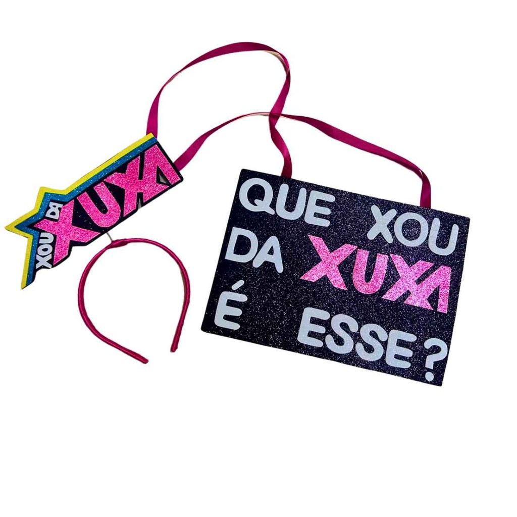 Kit Fantasia Carnaval Xou Da Xuxa Tiara Plaquinha Shopee Brasil