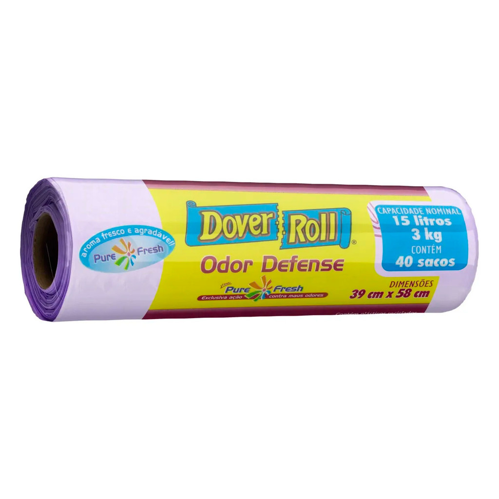 Saco de Lixo Perfumado Disfarça Odor Para Cozinha Banheiro Dover Roll