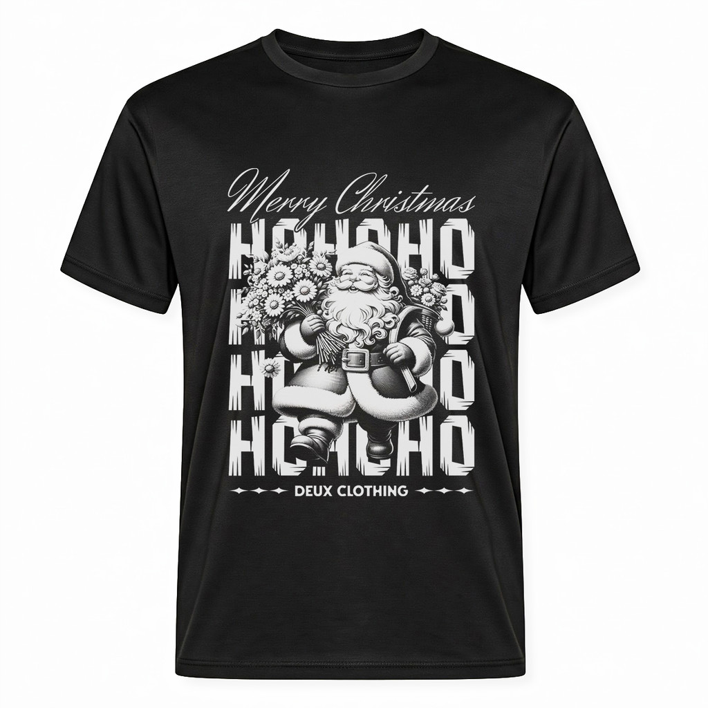 Camiseta 100 Algodão estampa natal papai noel ho ho ho Shopee Brasil