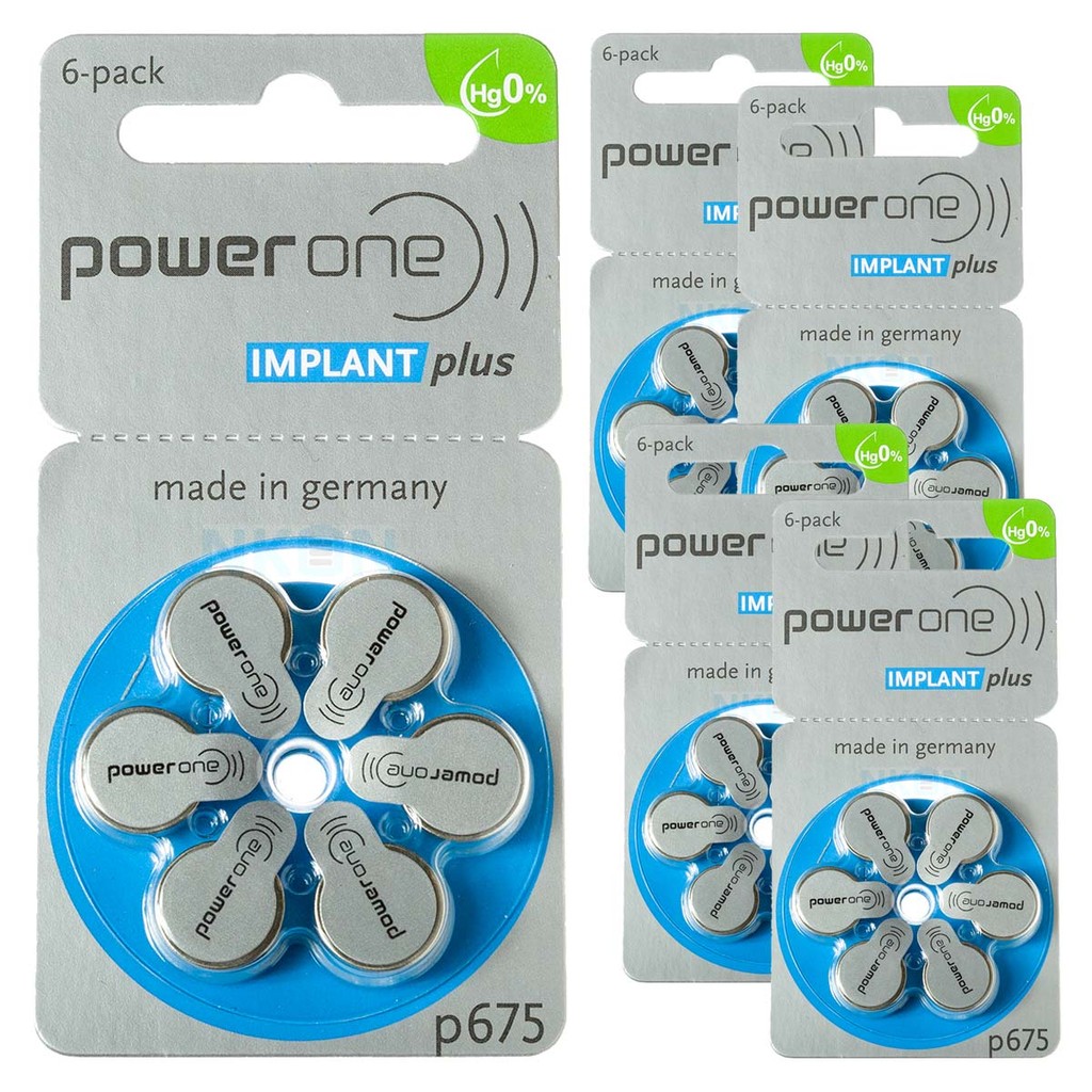 Pilha Auditiva Power One Bateria Pr Implant Coclear Kit