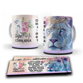 Caneca Personalizada Seja Forte E Corajosa Sou Filha Do Rei Gospel