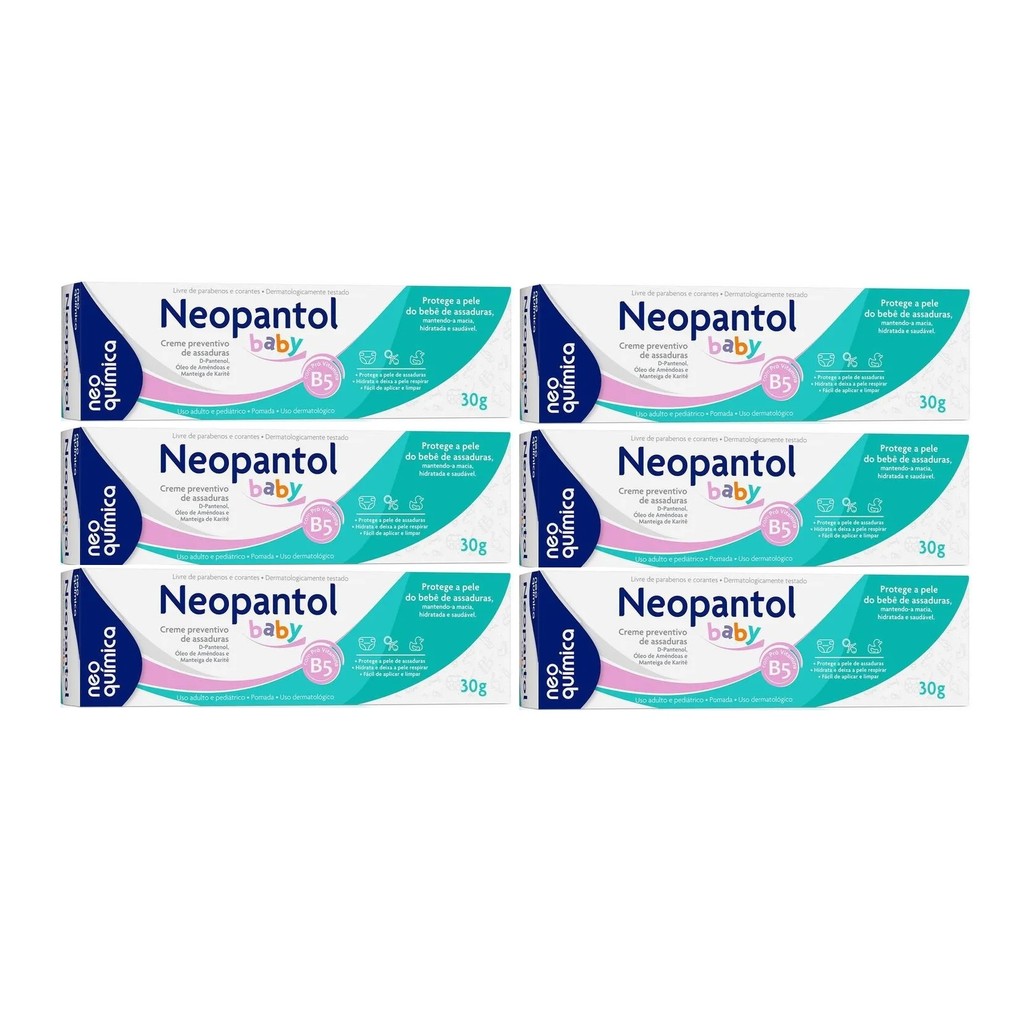 Kit 6 Pomada Para Assaduras Neopantol 30g Neo Química Shopee Brasil