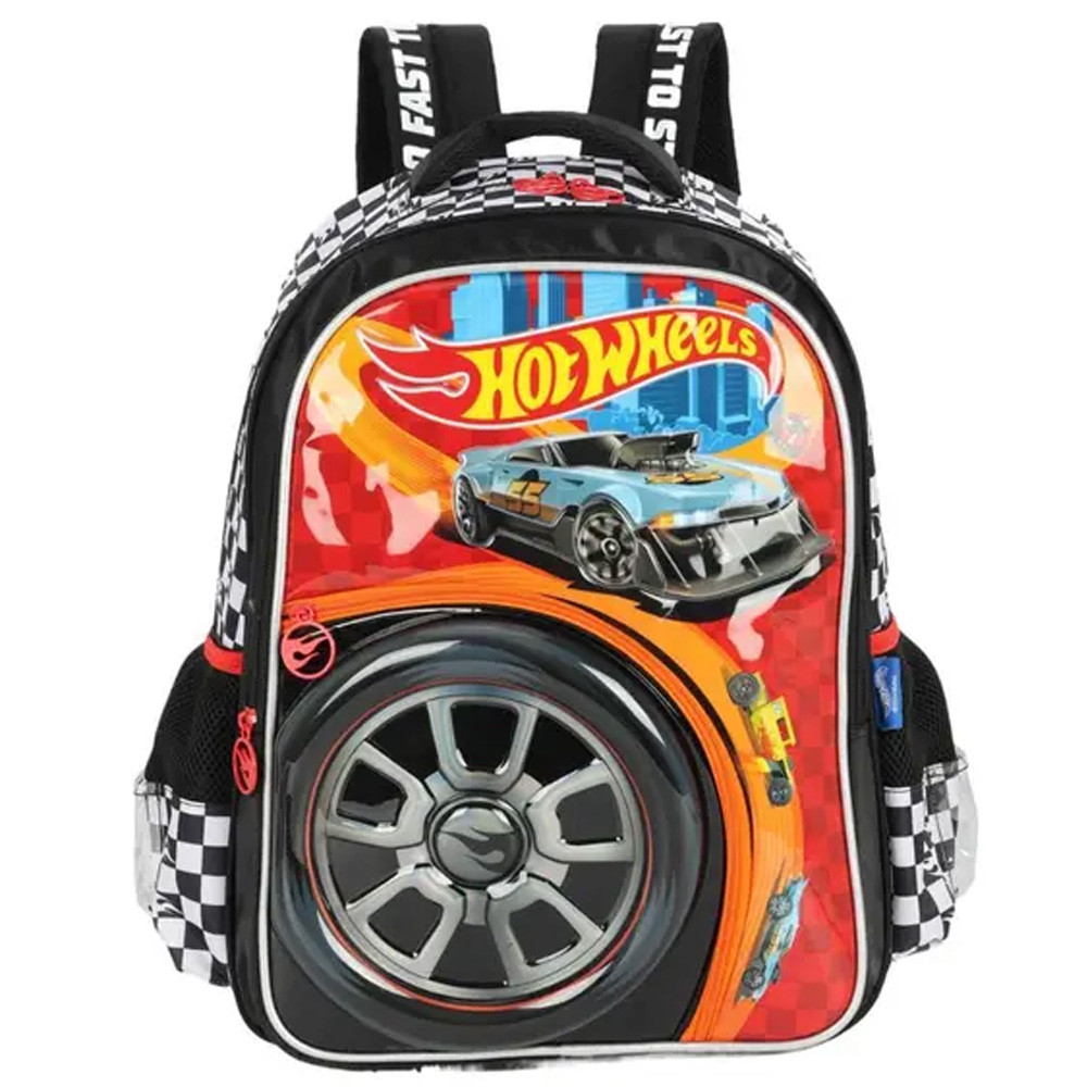 Mochila De Costas Infantil Juvenil Escola Hot Wheels D Shopee Brasil