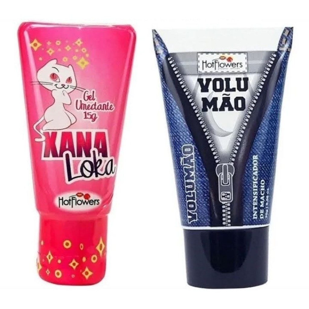 Kit Gel Volumão e Gel Lubrificante Xana Loka Hot Flowers Shopee Brasil