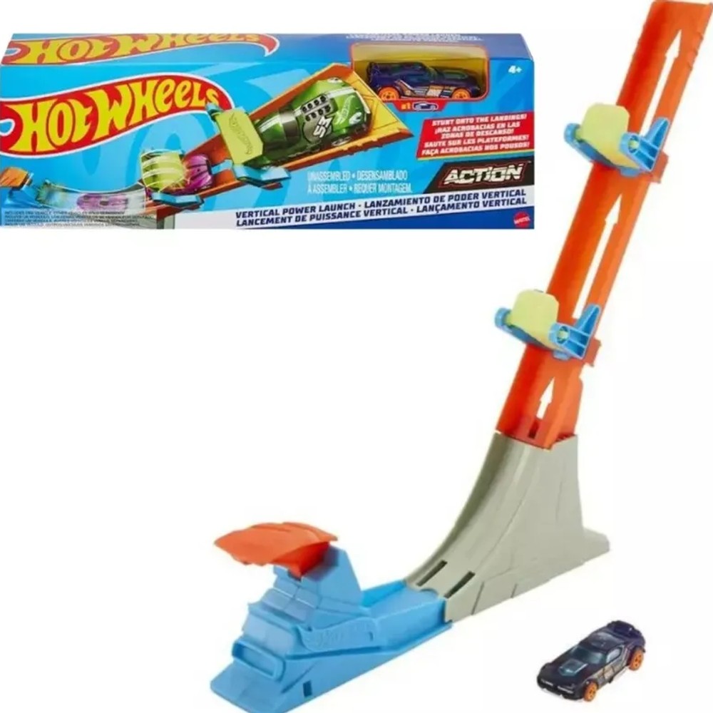 Pista Hot Wheels Acrobacias Lançamento Vertical Mattel Shopee Brasil