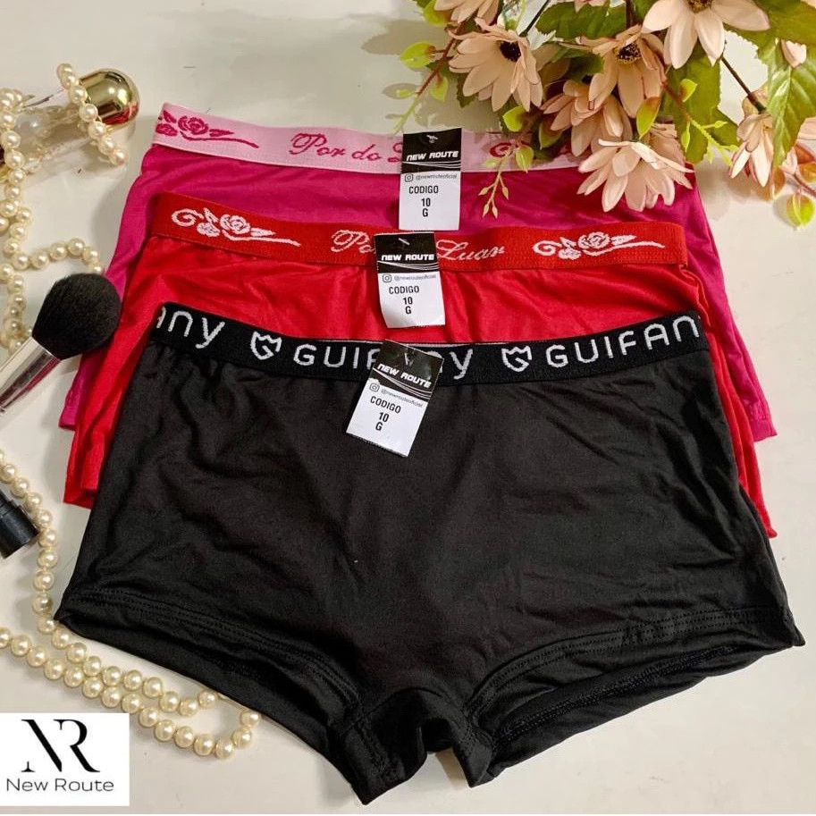 Kit Calcinhas Boxer Shortinho Calcinha Box Lingerie Feminina Shopee