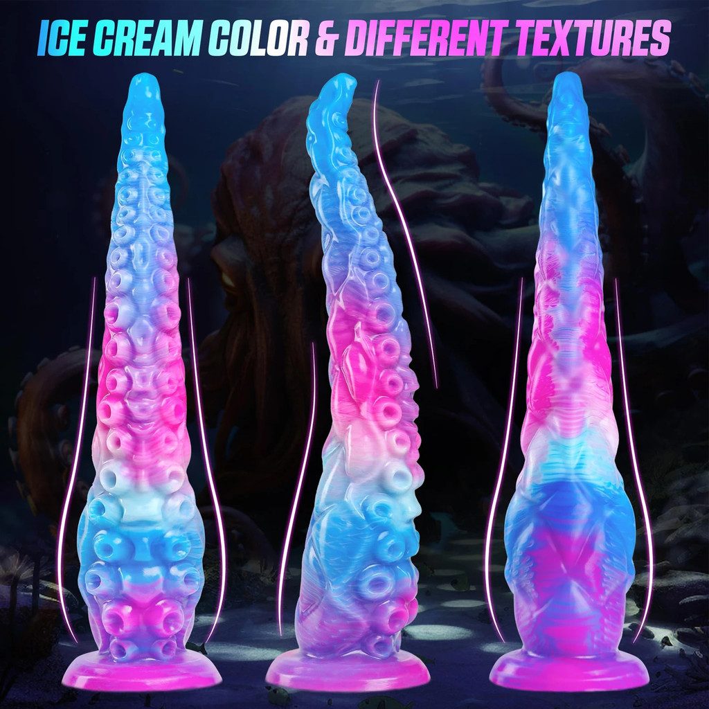 Dildo Monstro Realista Enorme Dildo Tentáculo Colorido Grande Pênis