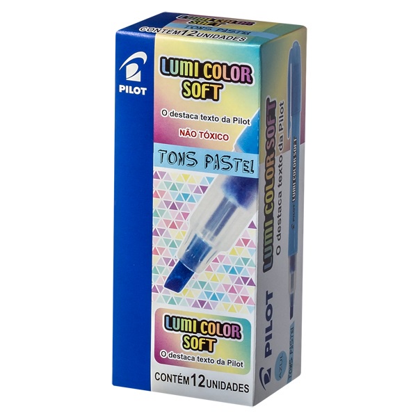 Marca Texto Lumi Color Soft Azul Pastel Caixa 12 Un Pilot Shopee Brasil