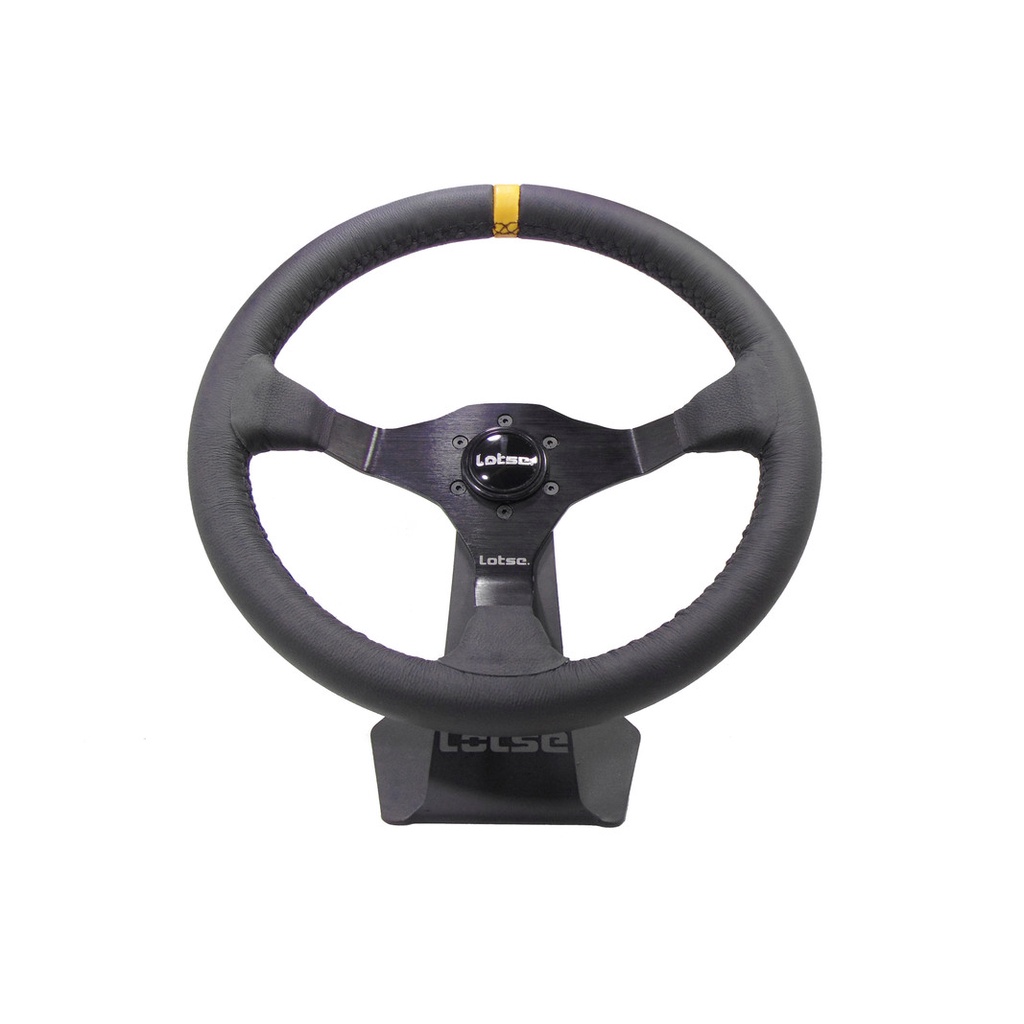 Volante Esportivo Lotse Ring Couro Tarja Amarela Shopee Brasil