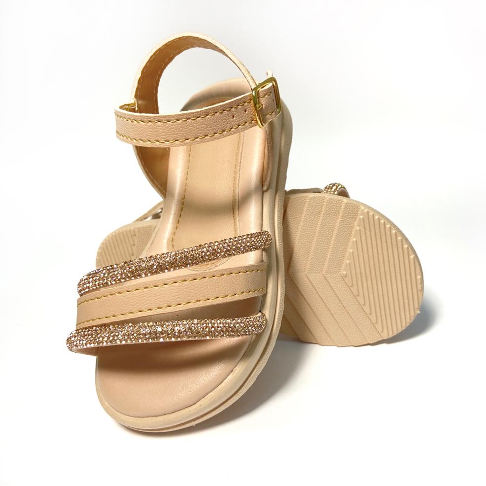 Sandalia Nude Glitter Infantil Juvenil Menina 20 Ao 34 Shopee Brasil