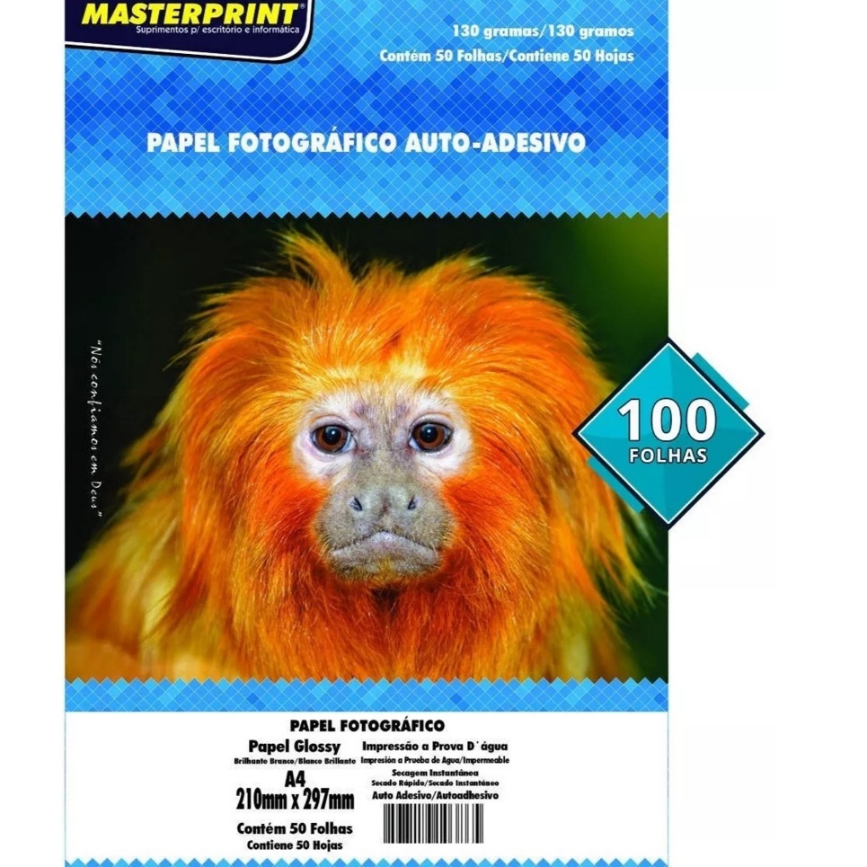 Papel Fotogr Fico Adesivo G Glossy Masterprint Folhas Shopee