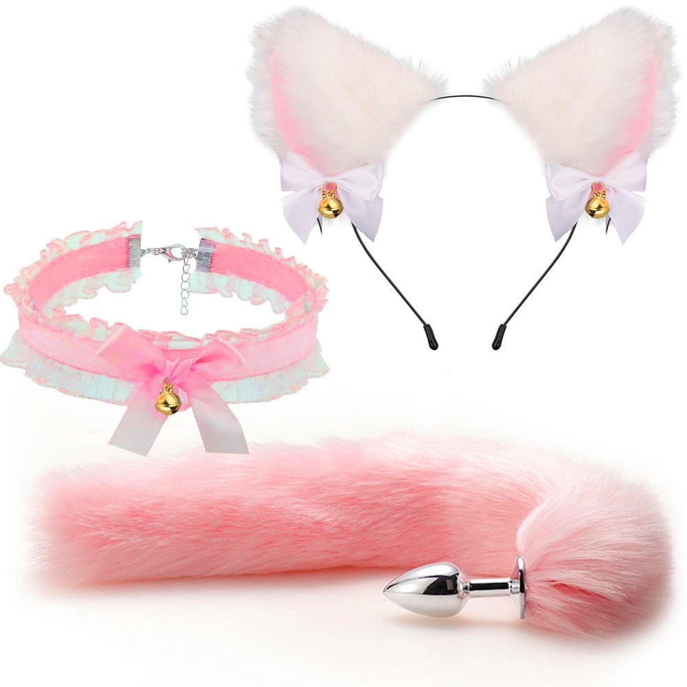Casais Brinquedos De Sexo SM Plug Anal Kit Fox Tail Kits Sexy