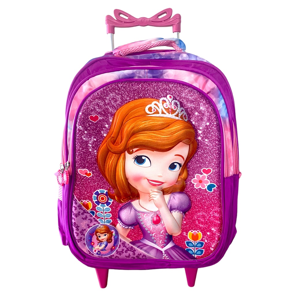 Mochila Escolar Princesa Sofia Rodinha Infantil Shopee Brasil