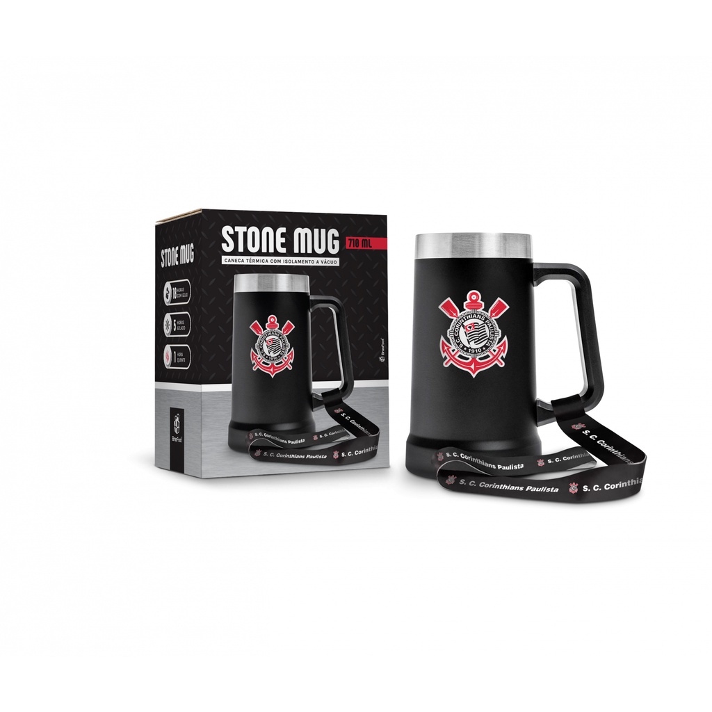 Caneca Termica Cerveja Chopp Stone Ml Times Corinthians Shopee