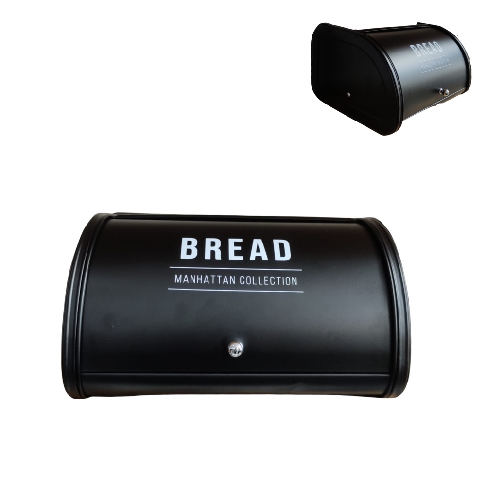 Porta P O Black Manhattan Bread Inox Hauskraft Shopee Brasil