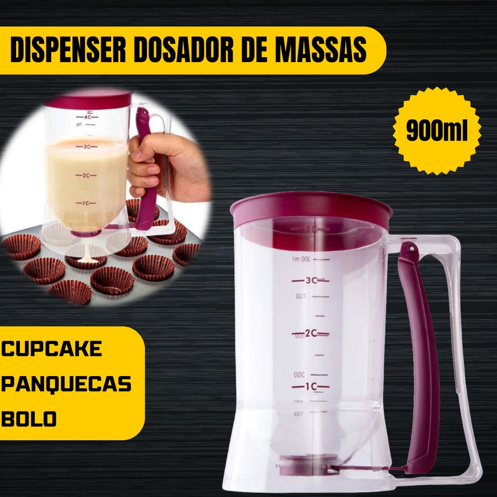 Dispenser Dosador De Massas Para Cupcake Panquecas Bolo Ml